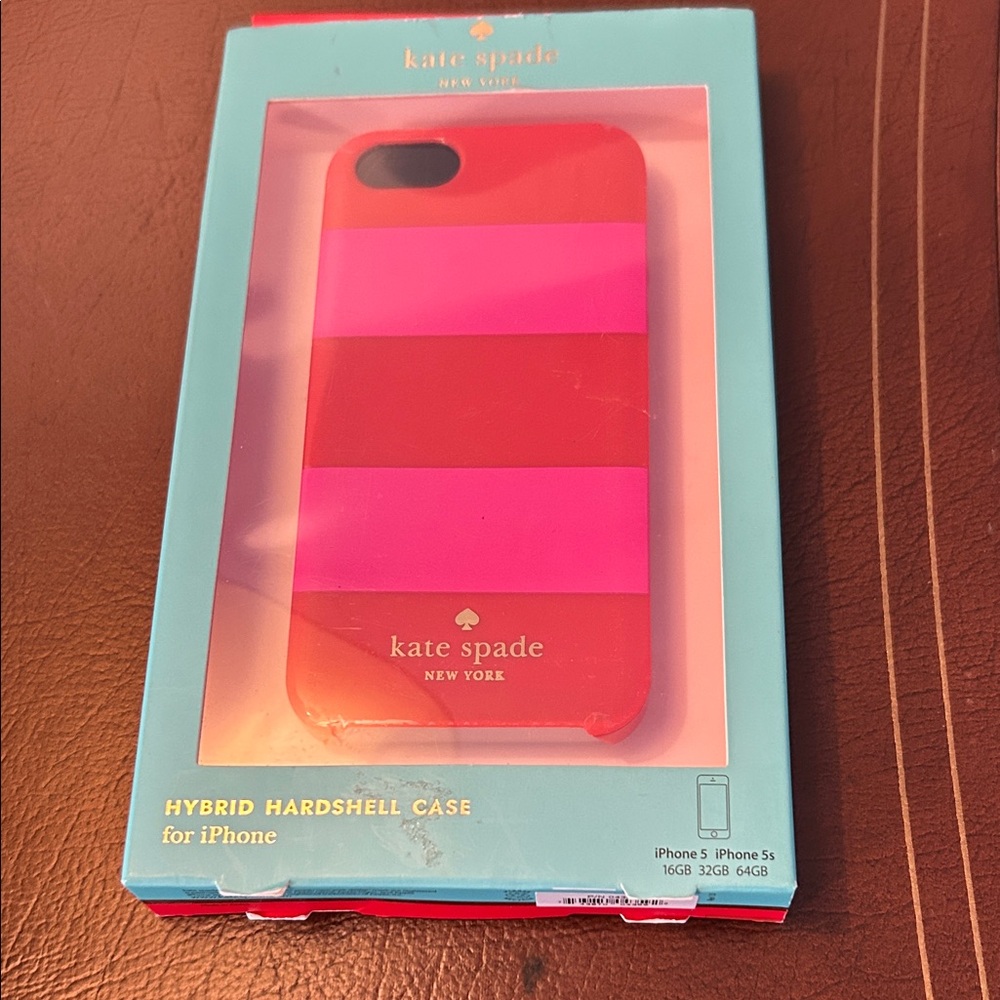 Kate Spade Red and Pink Striped iPhone Case